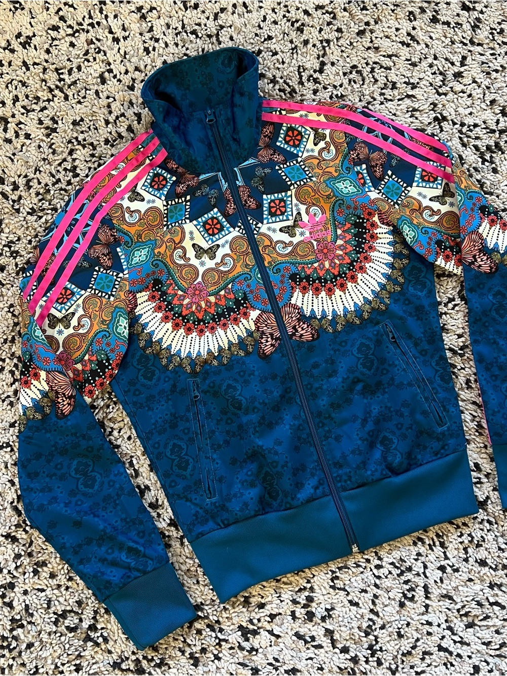 Adidas Originals x Farm Rio Borbomix Firebird Track Jacket Full Zip Womens Small - Picture 3 of 16